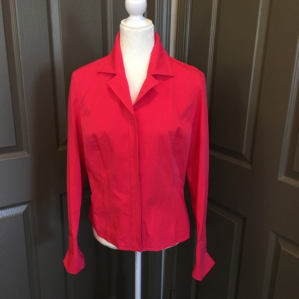 Randy Kemper Sz 10 Pink Full Zip Blazer Jacket Top